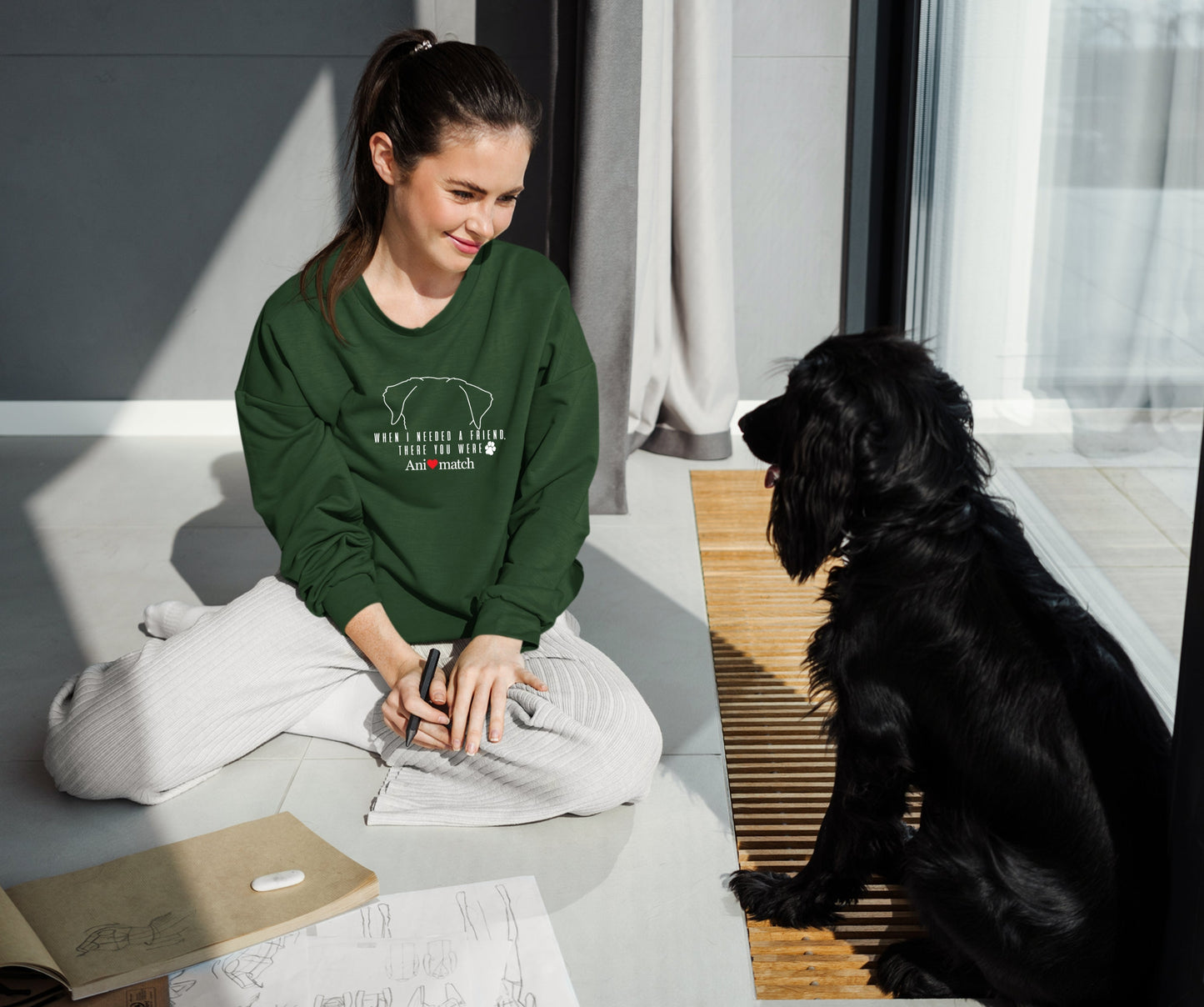 Animatch Needed A Friend Crewneck