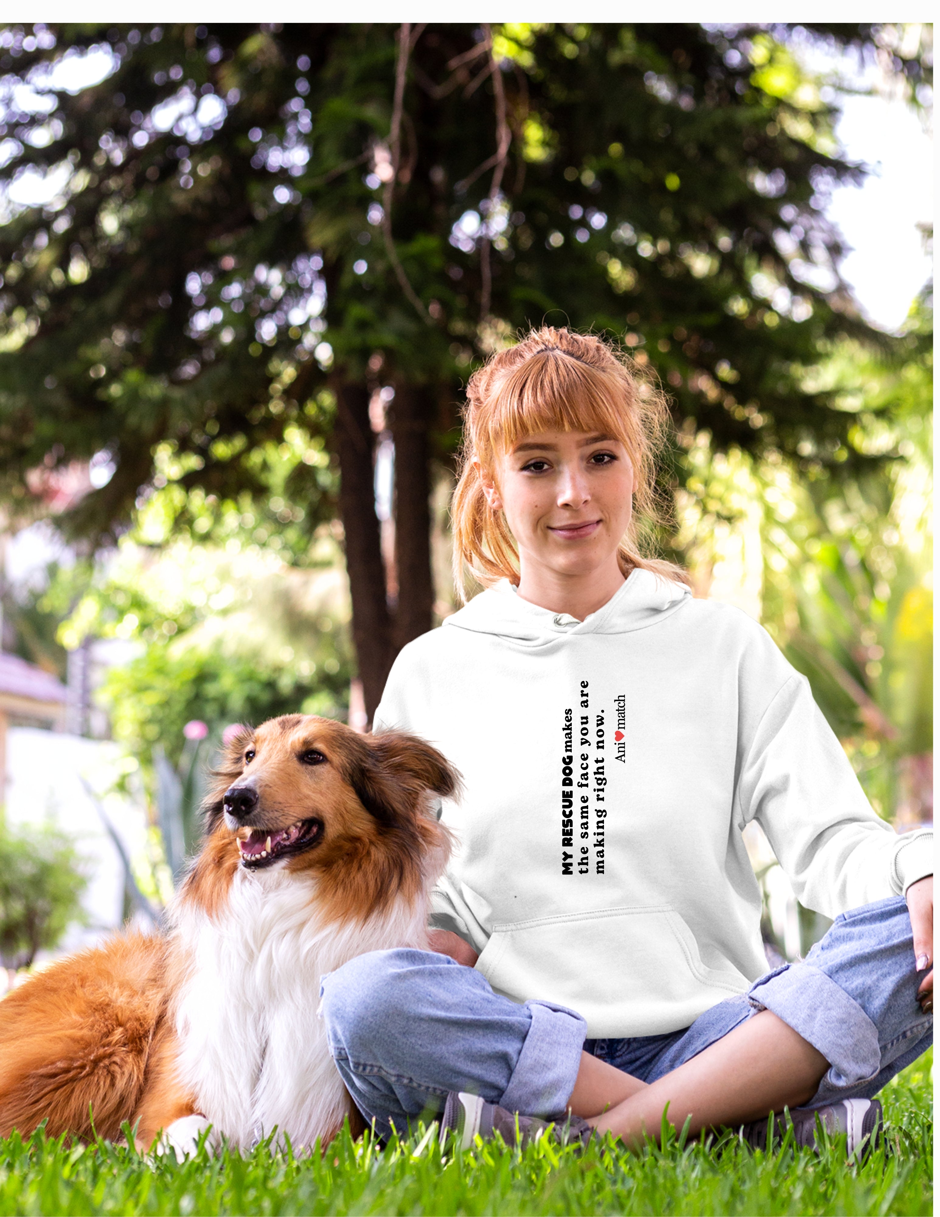 Animatch Dog Face Hoodie