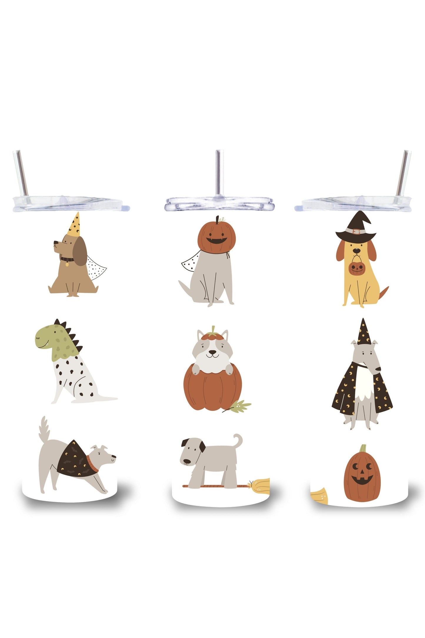 MB Skinny Tumbler- Halloween Pups