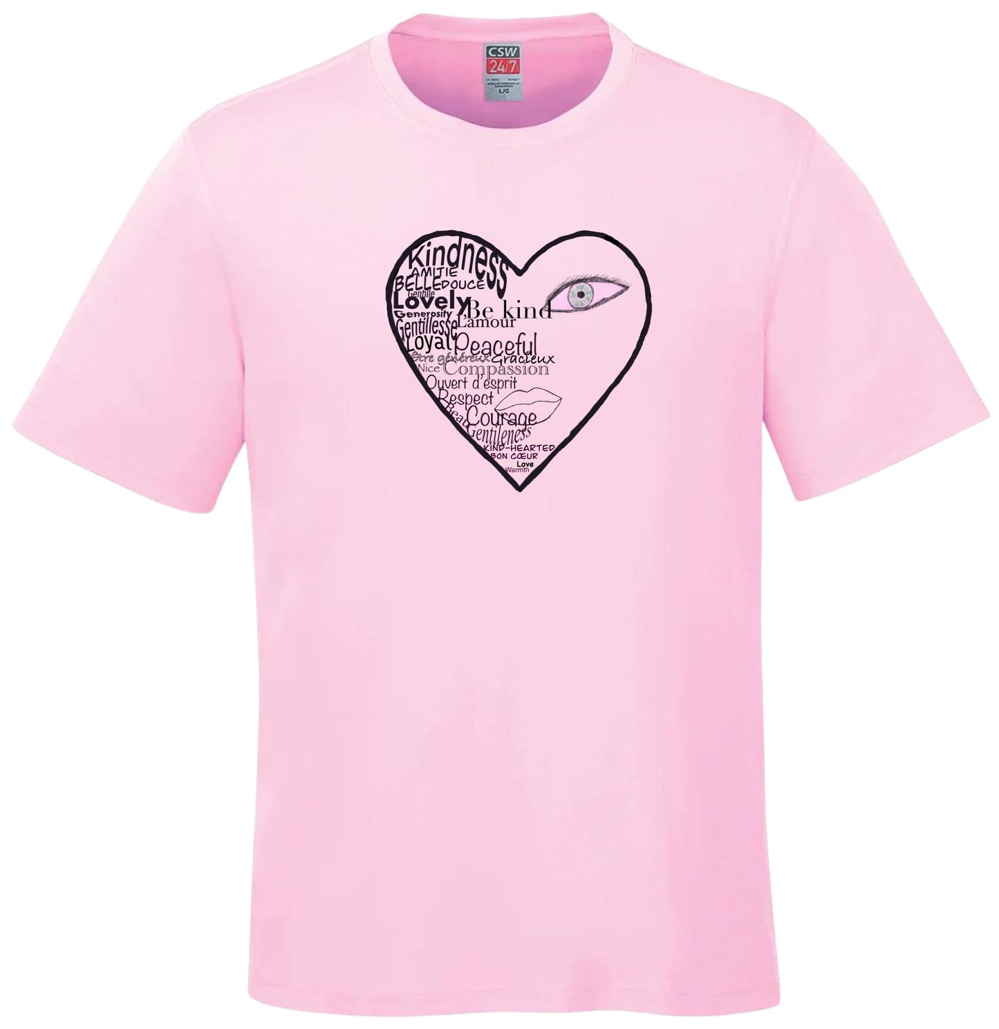 ECS T-shirts roses pour adultes