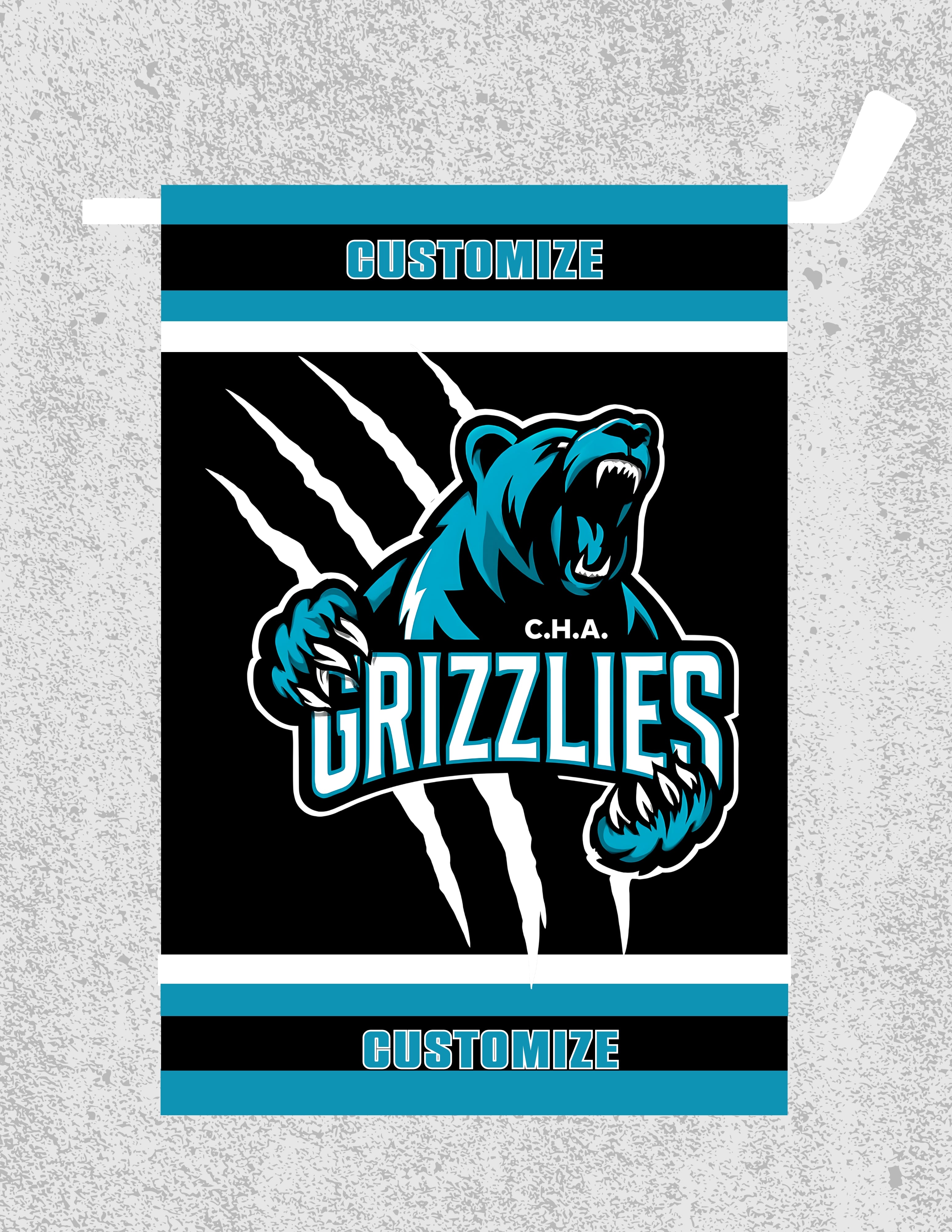 GRIZZLIES LOCKER ROOM DOOR MAGNETIC FLAG