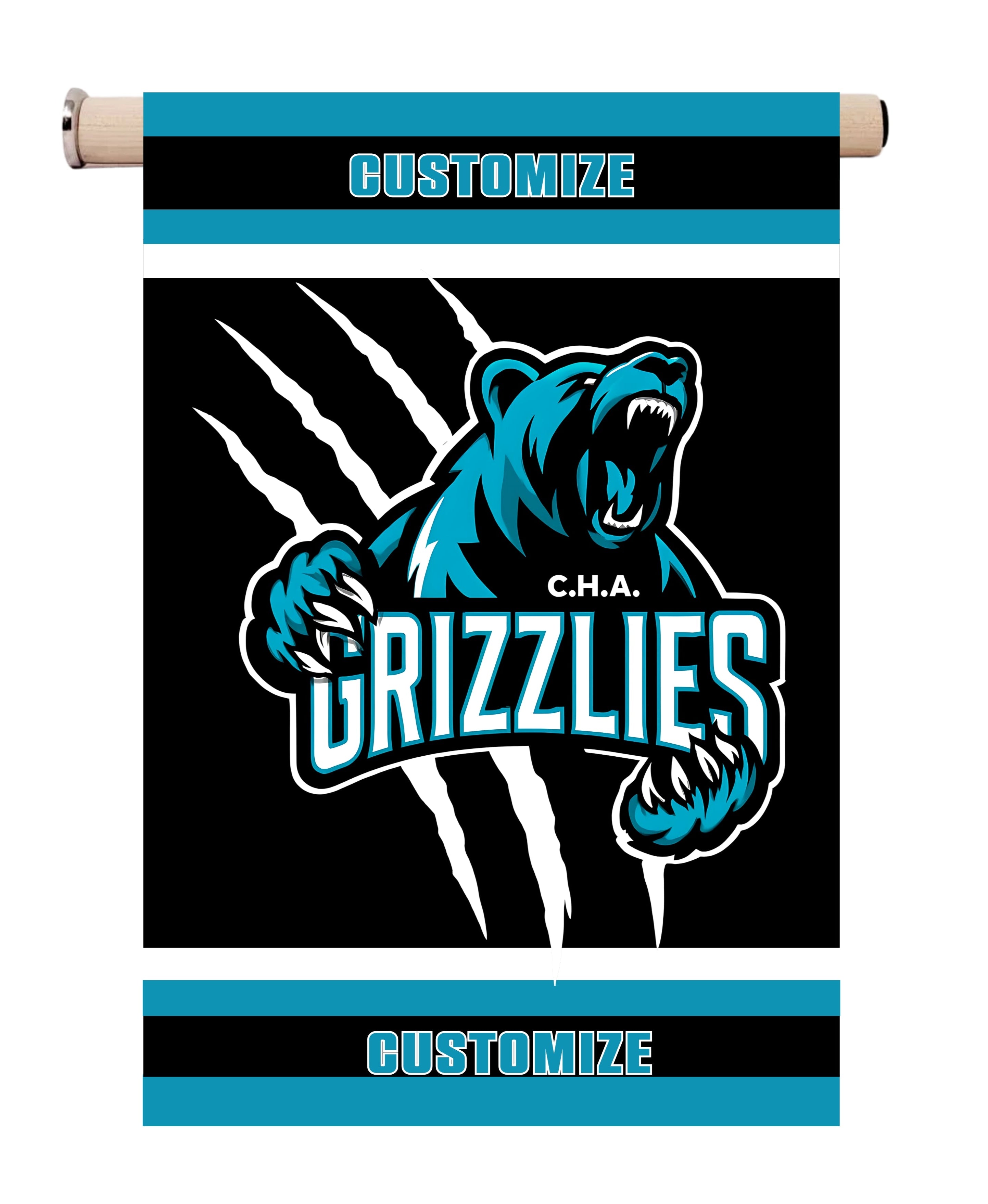 GRIZZLIES LOCKER ROOM DOOR MAGNETIC FLAG