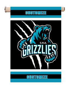 GRIZZLIES LOCKER ROOM DOOR MAGNETIC FLAG