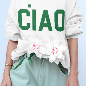 Ciao Crewneck block letters