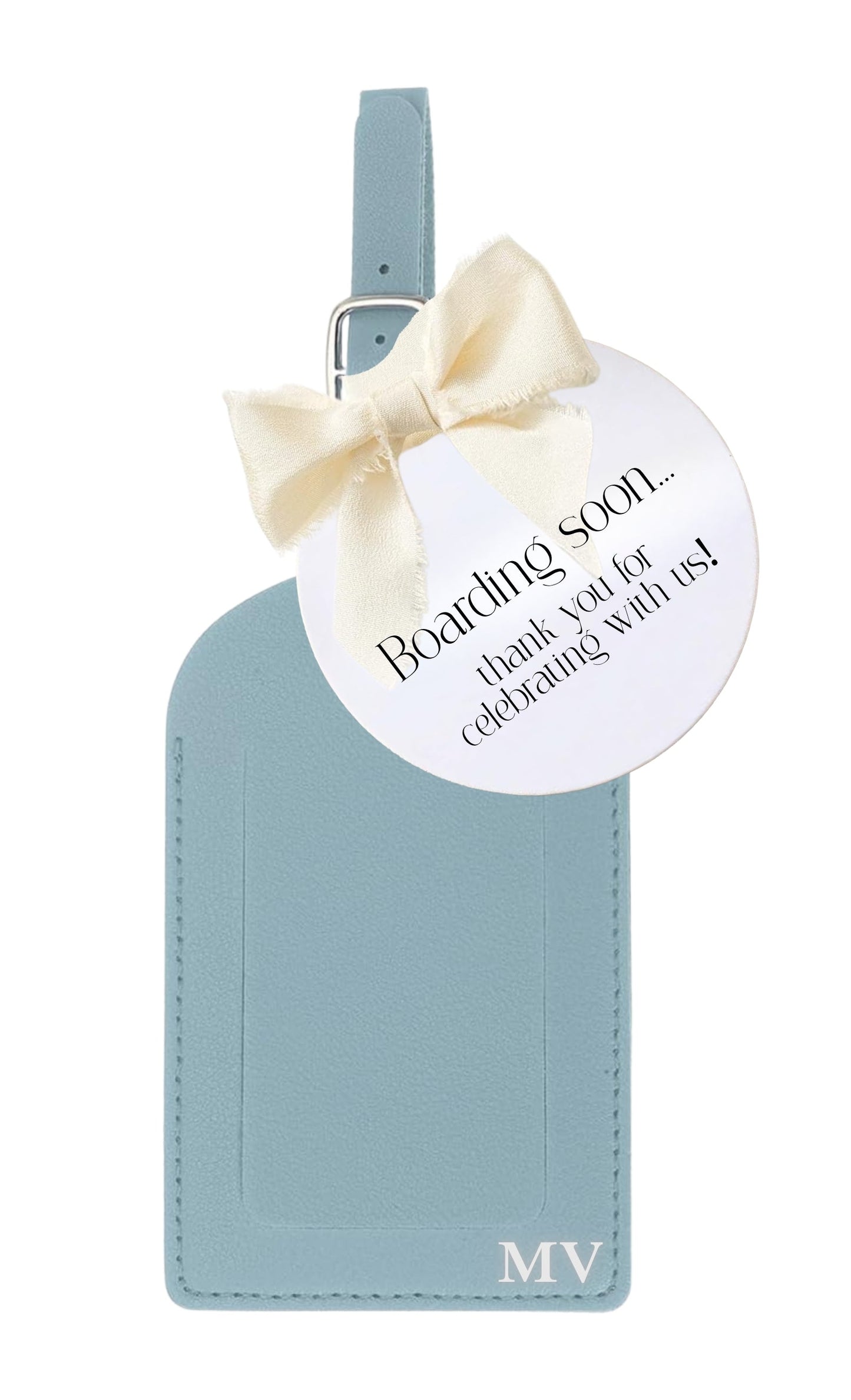 Custom Luggage Tag-Baby Shower- Michel & Vanessa