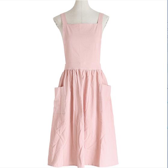 COTTON CROSS BACK DRESS APRON