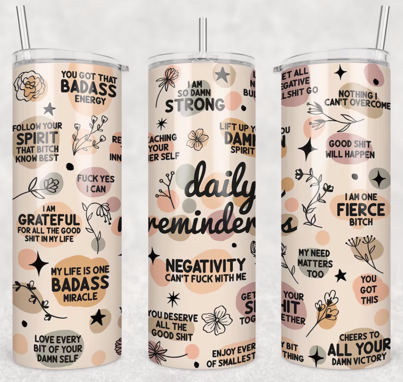 Daily Reminders 20oz Skinny Tumbler