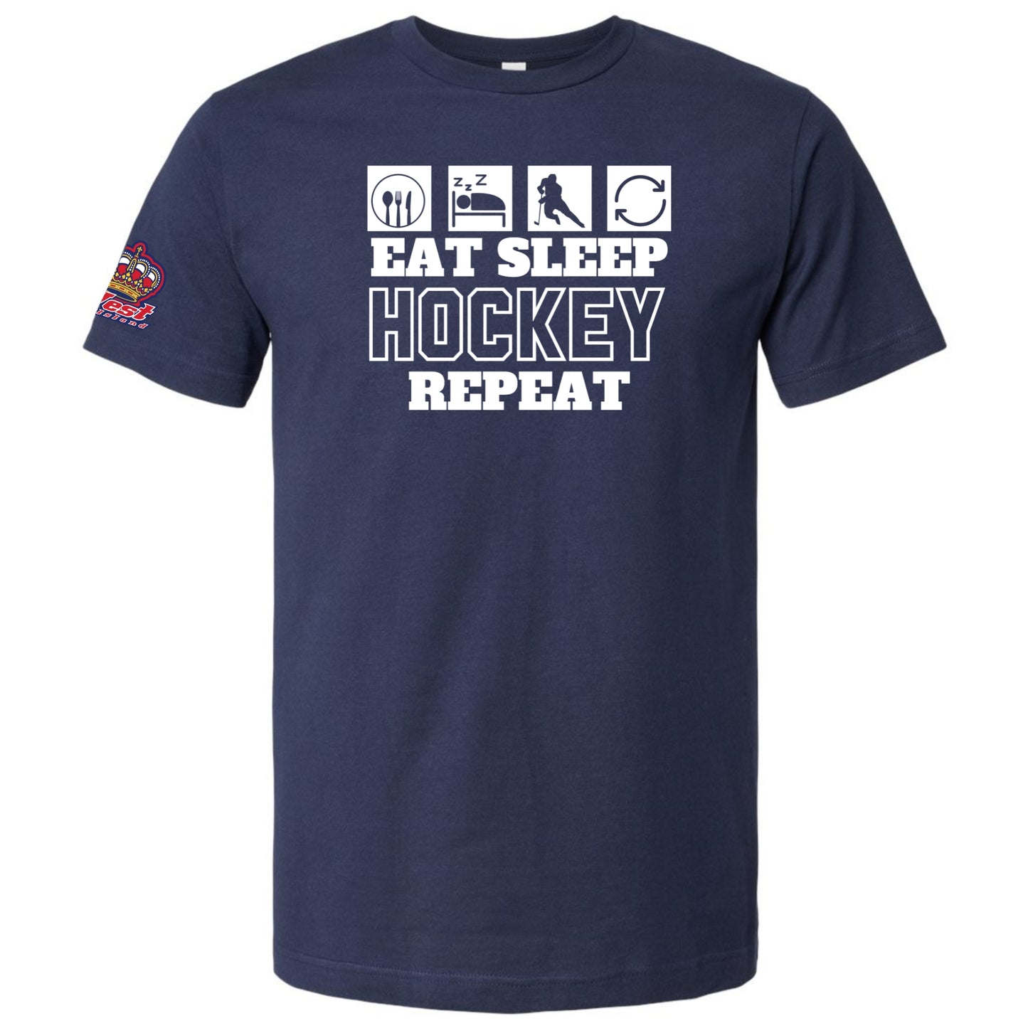 T-shirt HWI Jeunesse "Manger Dormir Hockey Blocs"
