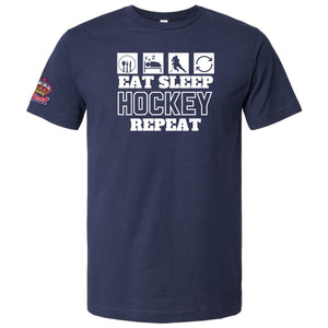 T-shirt HWI Youth « Eat Sleep Hockey Blocks »