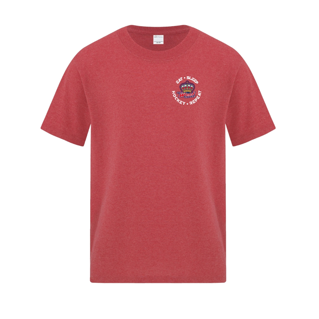 T-shirt Triblend HWI Adulte 'Manger, Dormir, Hockey, Répéter'