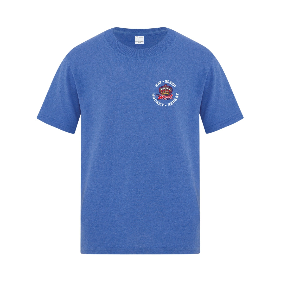 T-shirt Triblend HWI Adulte 'Manger, Dormir, Hockey, Répéter'