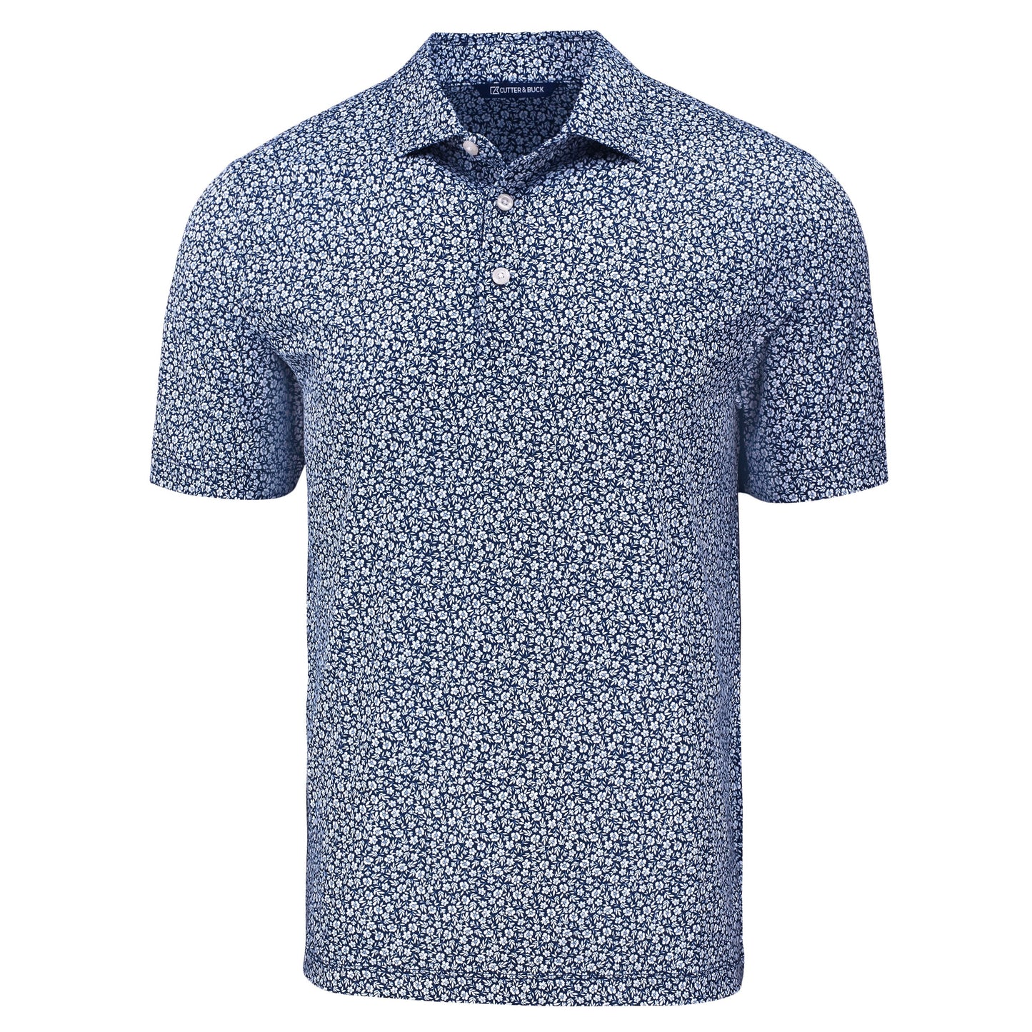 Cutter & Buck Pike Eco Flora Print Recycled Mens Polo