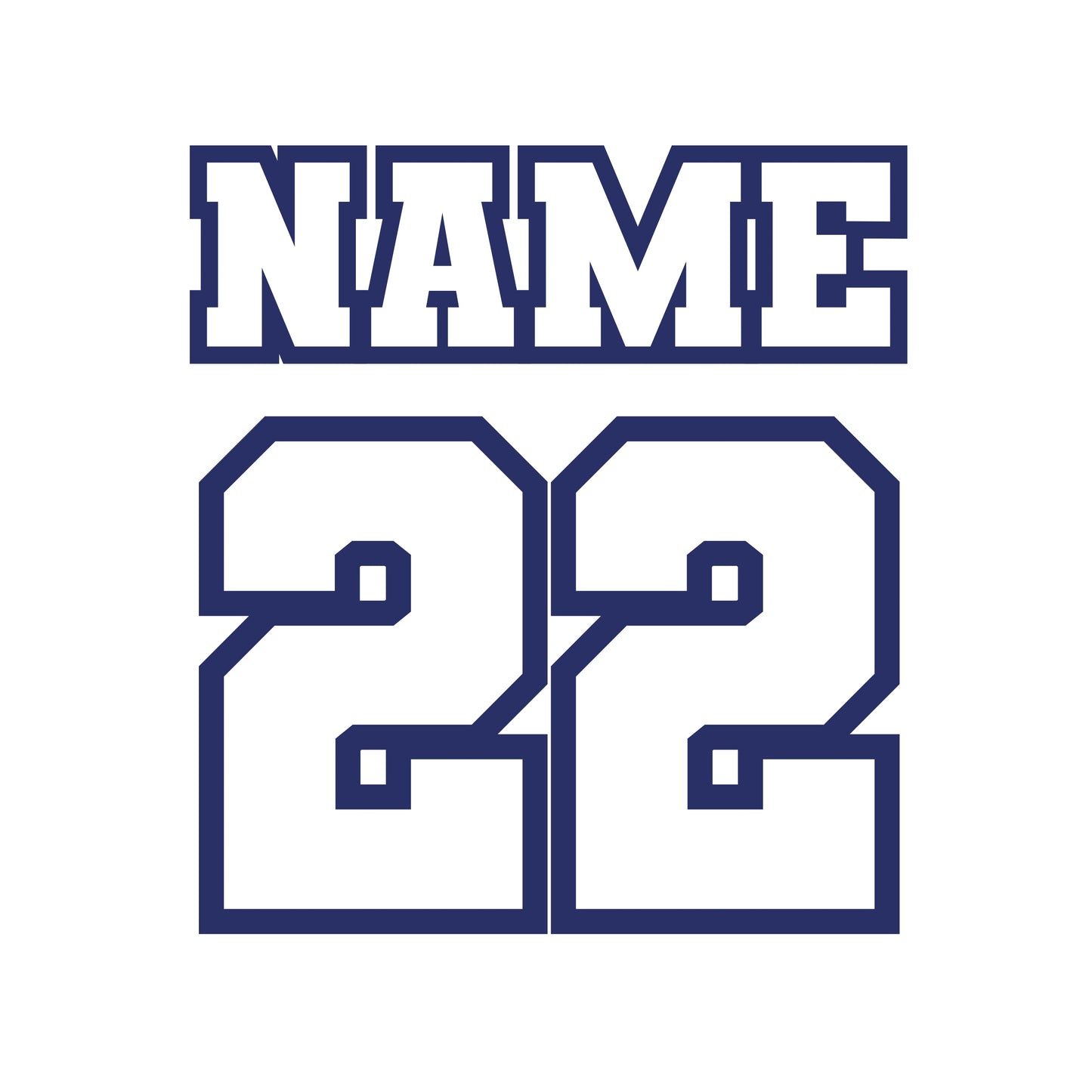 Name + Number On Jersey
