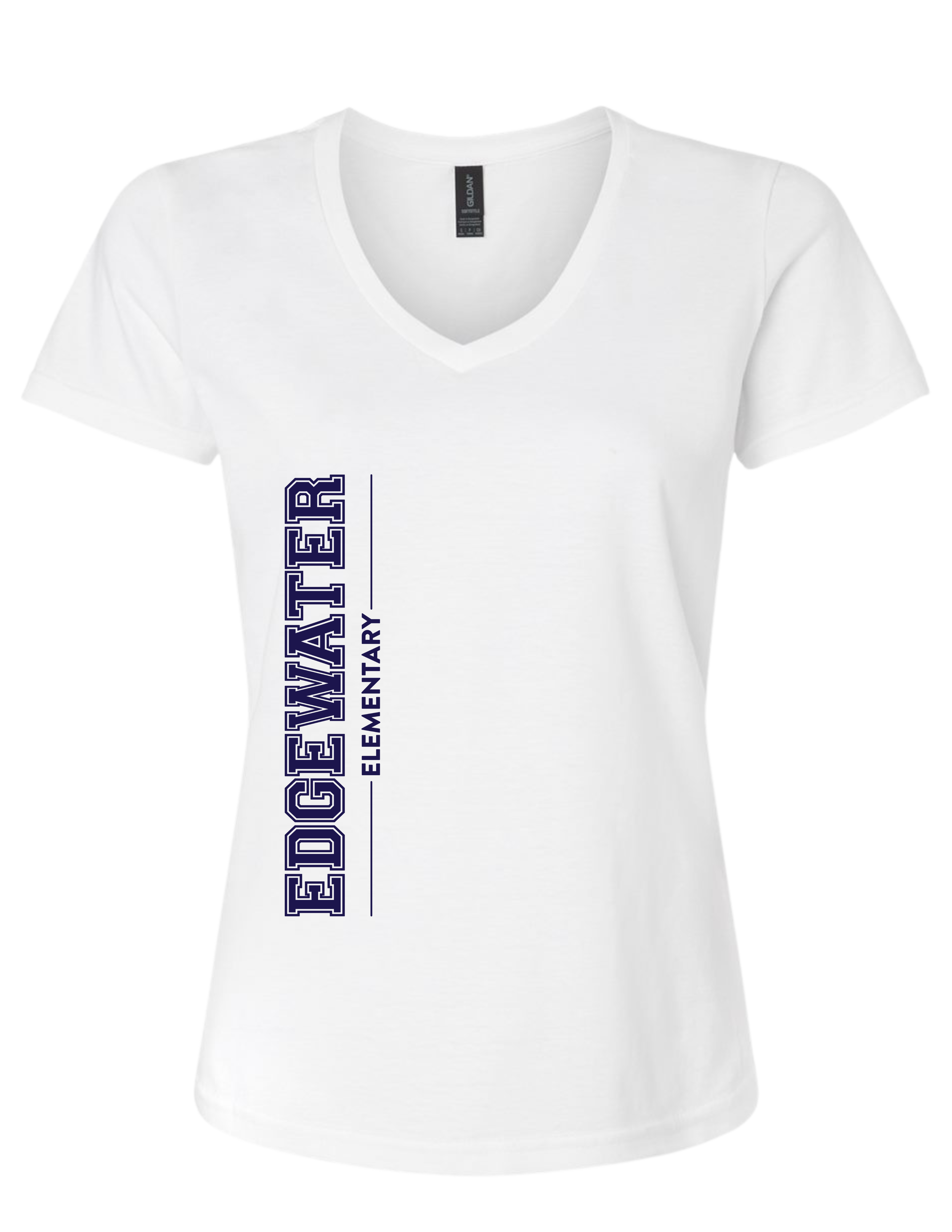 EDGEWATER V NECK SIDE PRINT