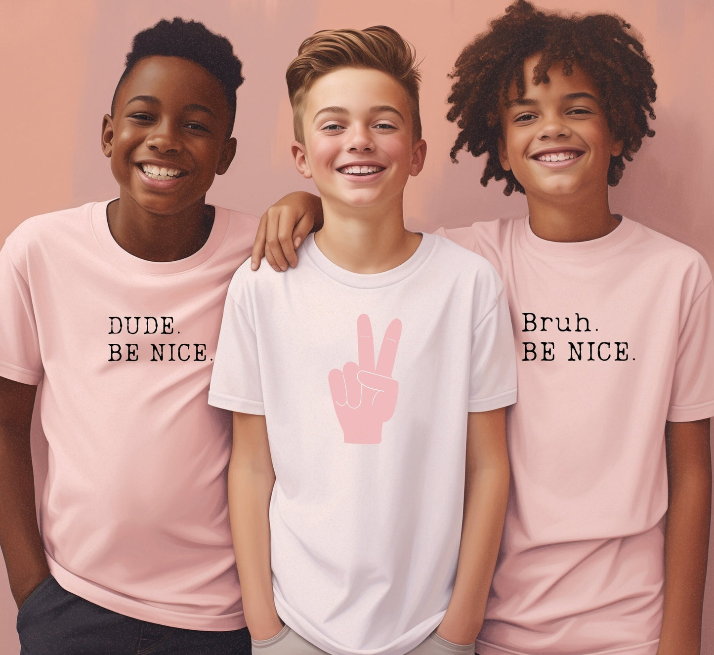T-shirt rose pour jeunes