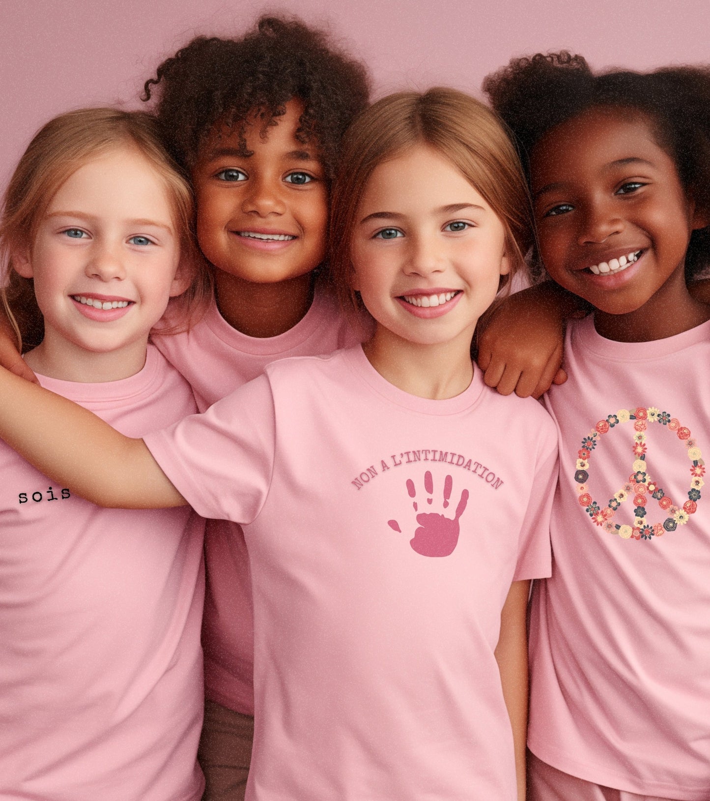 T-shirt rose pour jeunes