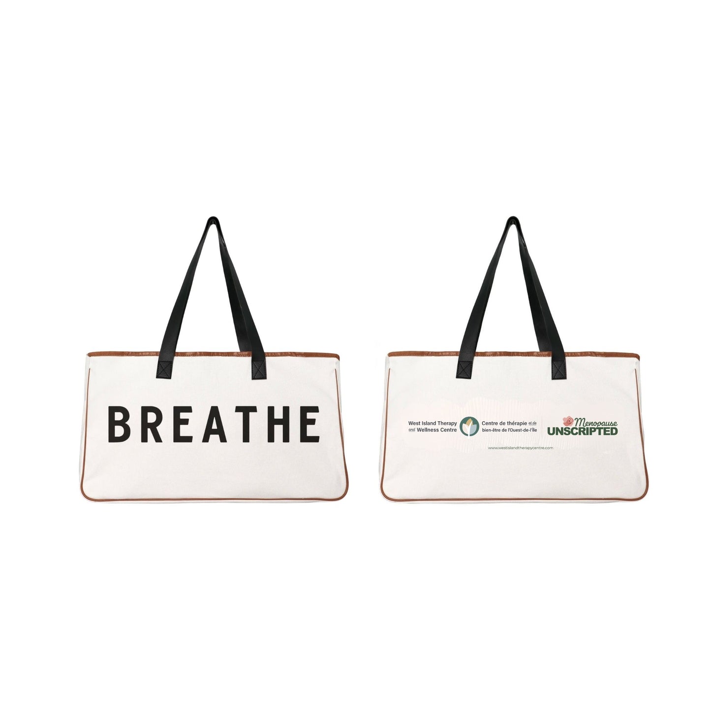 WEST ISLAND THERAPY- PRINT & PRESS ON BREATHE TOTE BAGS (12 X 2)
