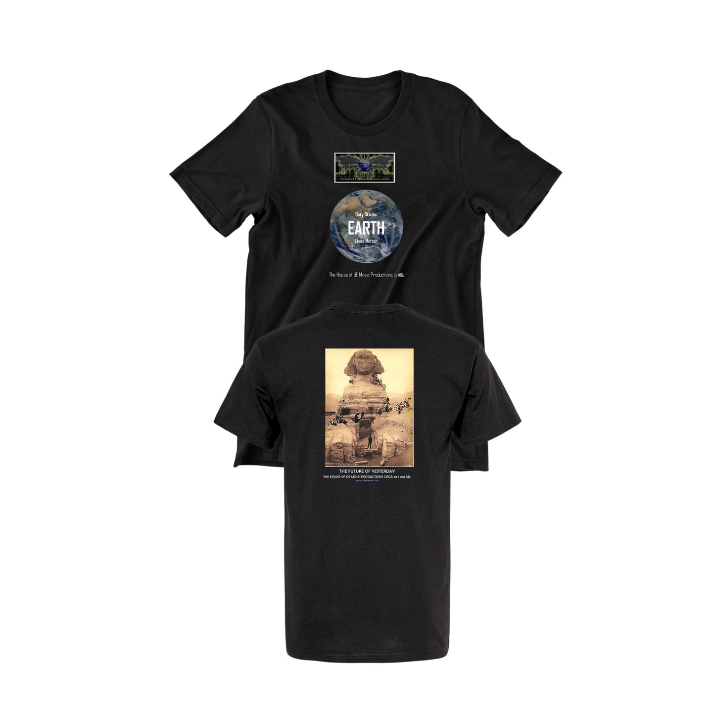 DUTY STATION EARTH T-SHIRT-FRONT & BACK PRINT