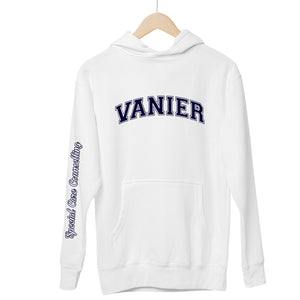 Vanier Hoodie Across Chest With SCC Program Down Arm