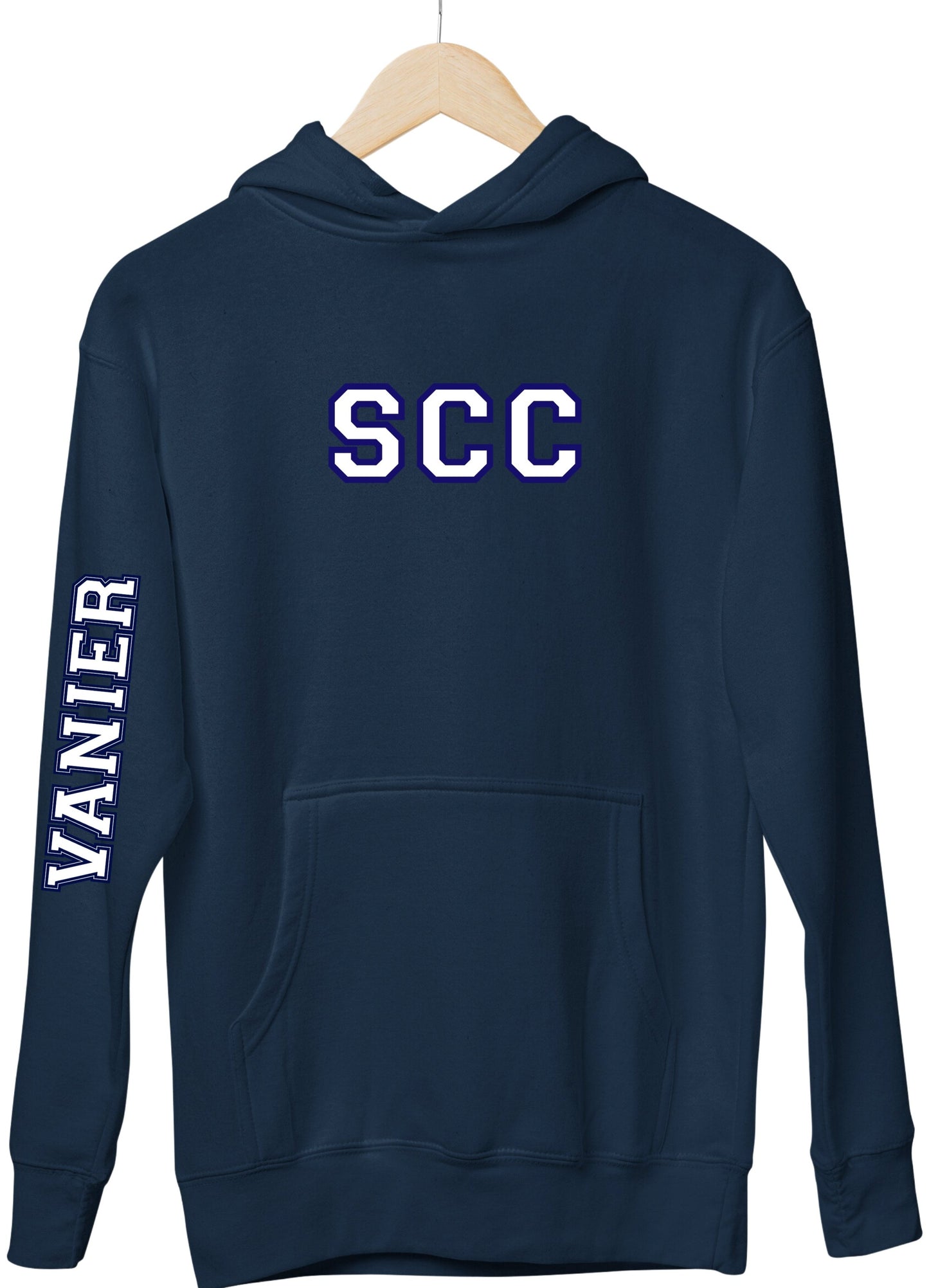 Vanier SCC Hoodie With School Down Arm