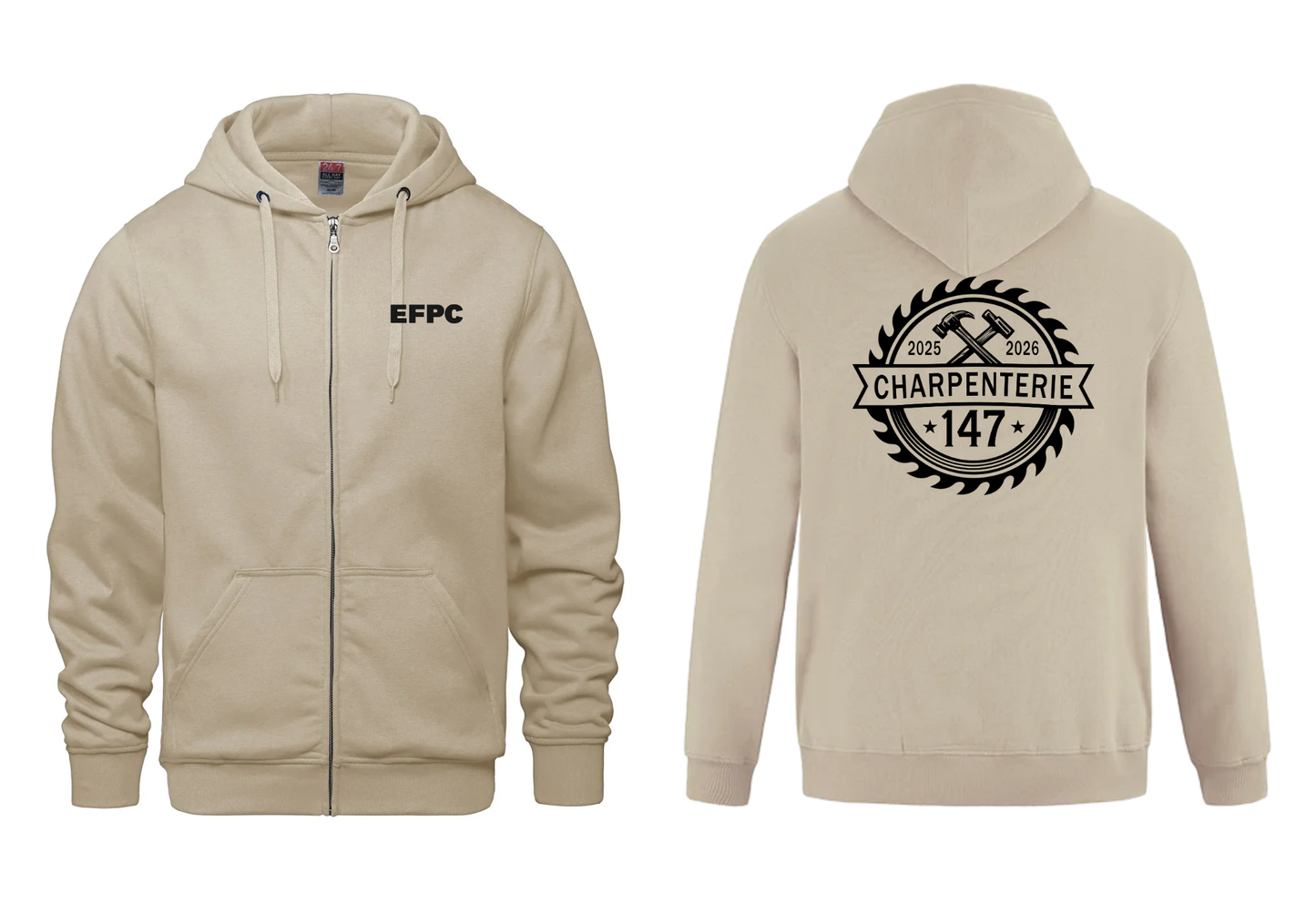 EFPC - SWEAT À CAPUCHE ZIPPÉ GROUPE 147
