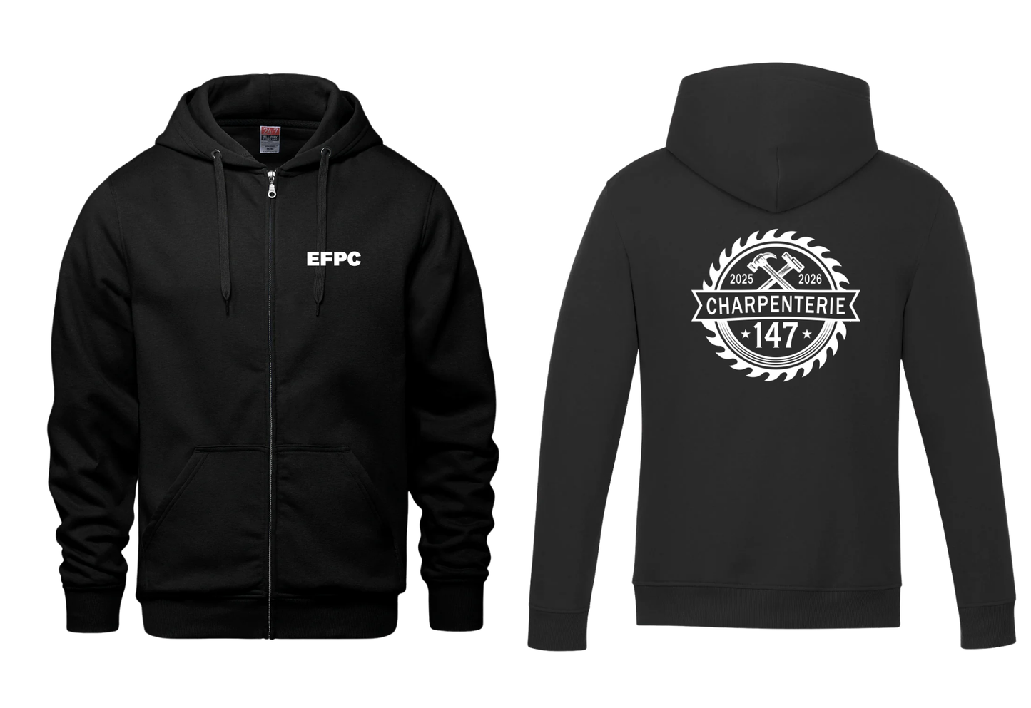 EFPC - SWEAT À CAPUCHE ZIPPÉ GROUPE 147