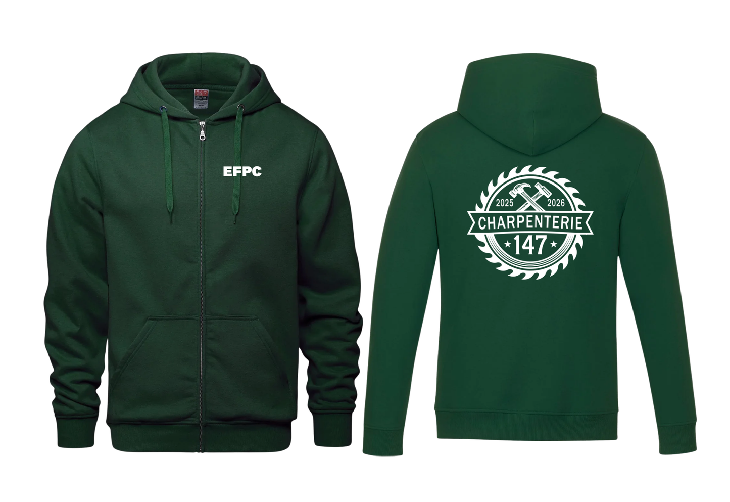 EFPC - SWEAT À CAPUCHE ZIPPÉ GROUPE 147