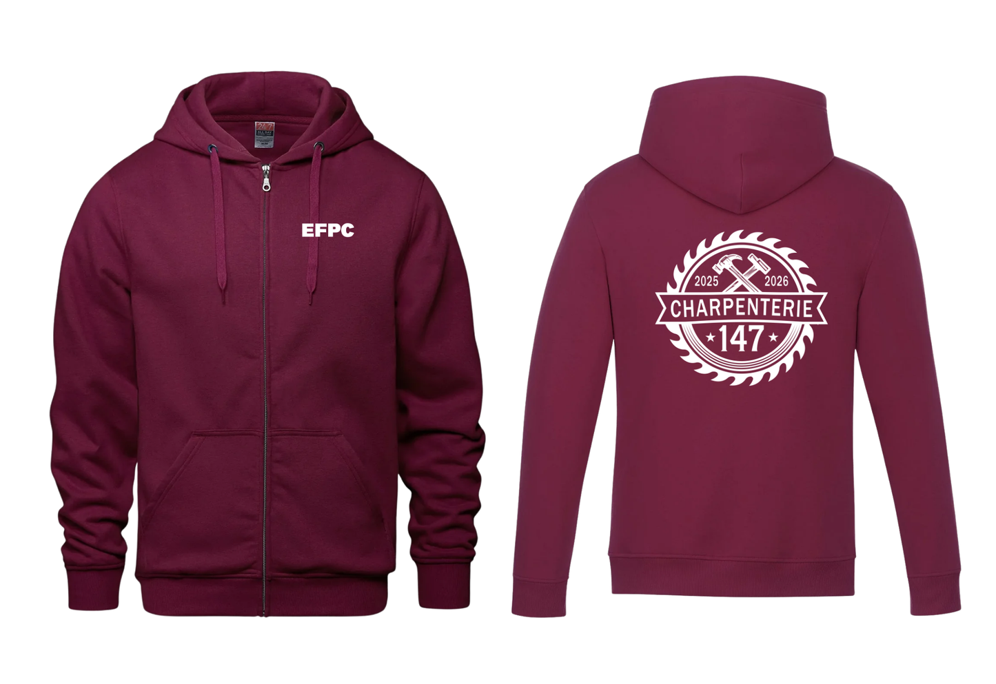 EFPC - SWEAT À CAPUCHE ZIPPÉ GROUPE 147