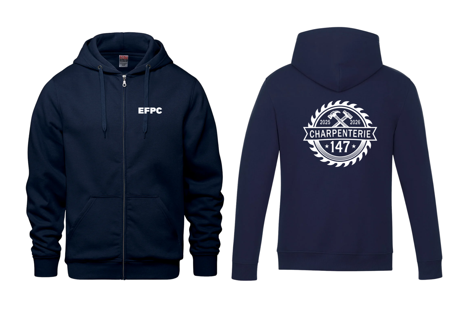 EFPC - SWEAT À CAPUCHE ZIPPÉ GROUPE 147