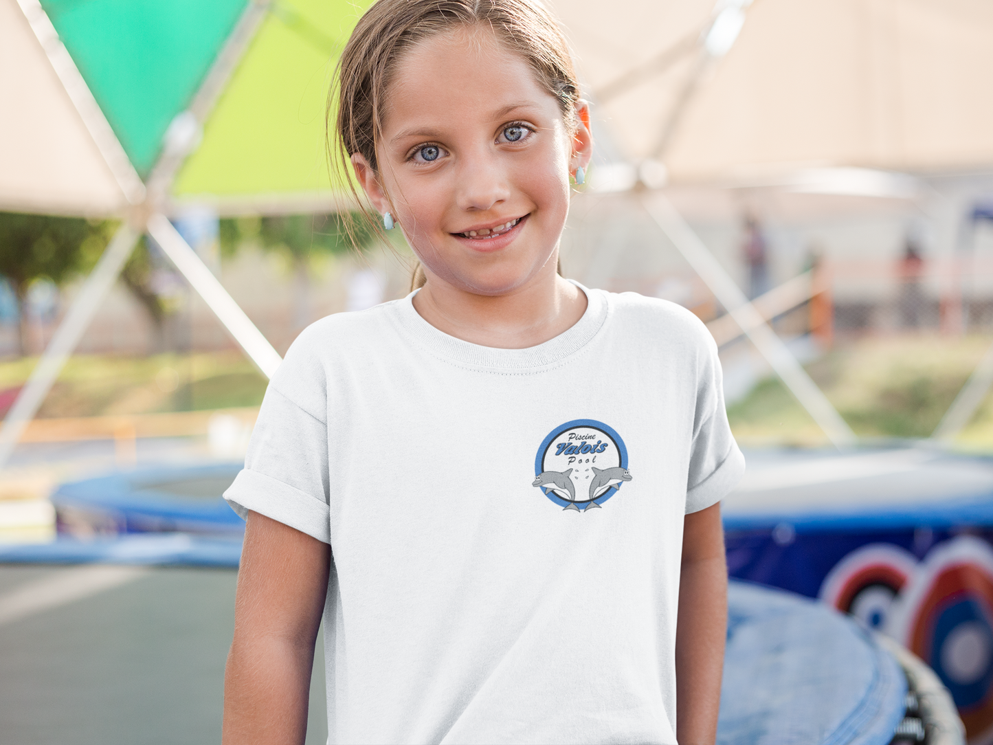 T-shirt blanc en coton Valois Pool Youth