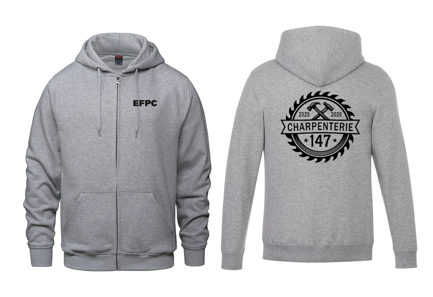 EFPC - SWEAT À CAPUCHE ZIPPÉ GROUPE 147