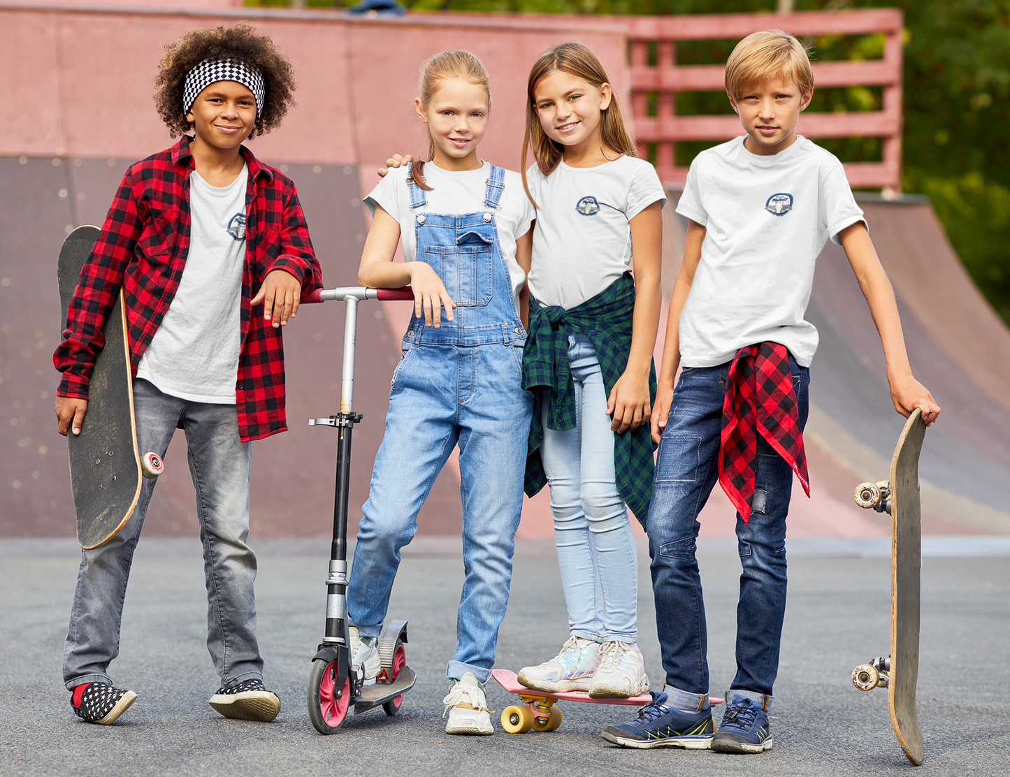 T-shirt blanc en coton Valois Pool Youth