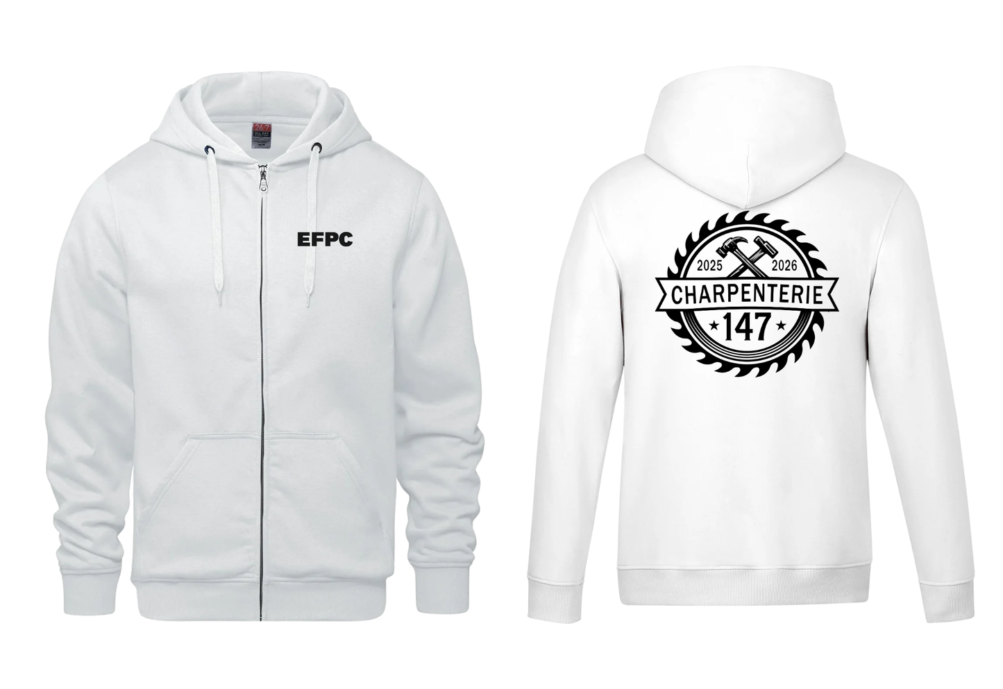EFPC - SWEAT À CAPUCHE ZIPPÉ GROUPE 147