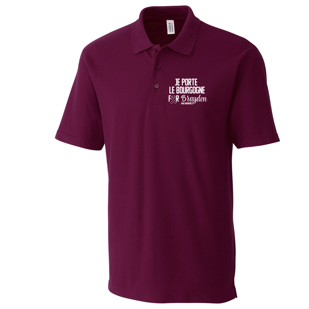 #teambrayden I Wear Burgundy Polo (Unisex)