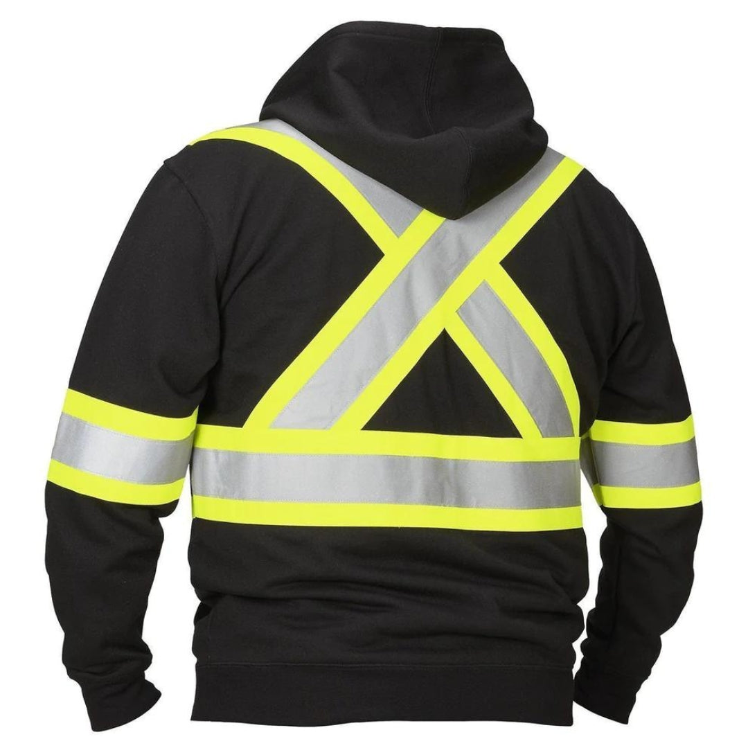 Sweat à capuche zippé haute visibilité en polaire de sécurité