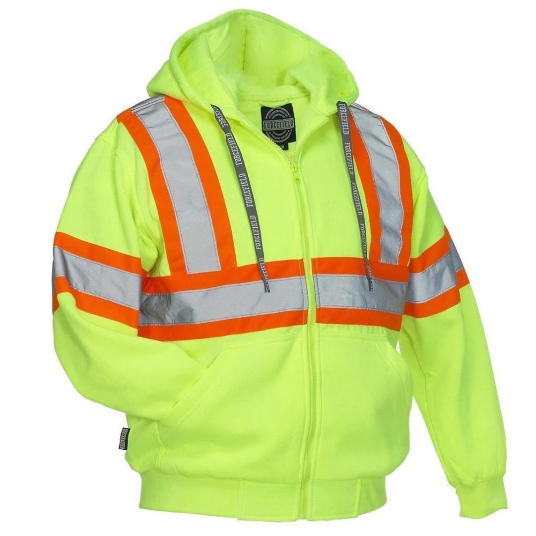 Sweat à capuche zippé haute visibilité en polaire de sécurité