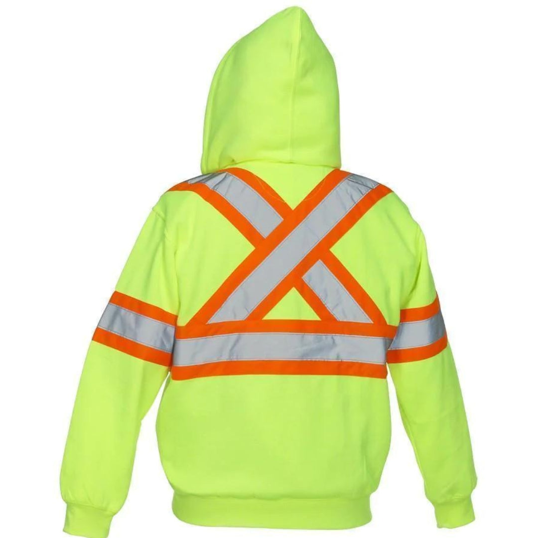 Sweat à capuche zippé haute visibilité en polaire de sécurité