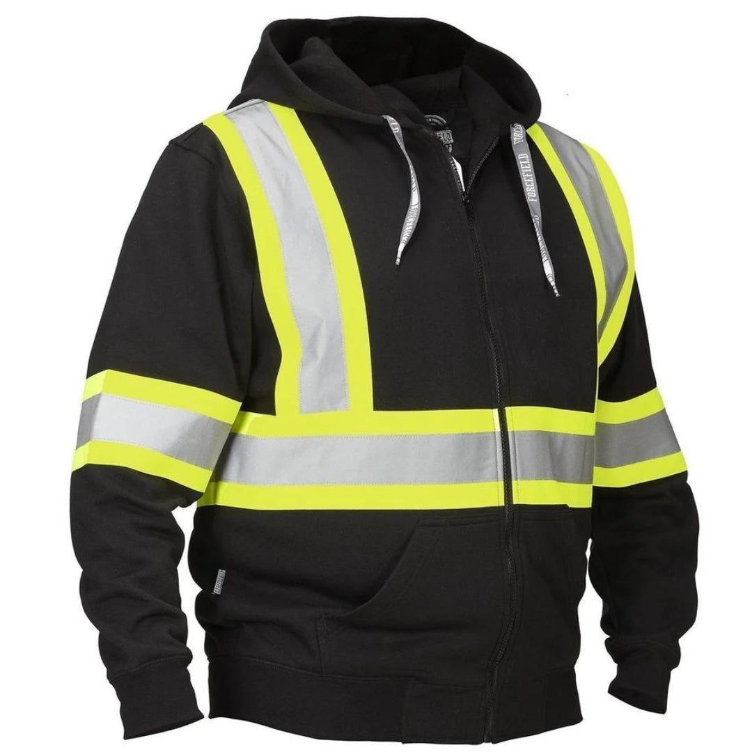 Sweat à capuche zippé haute visibilité en polaire de sécurité