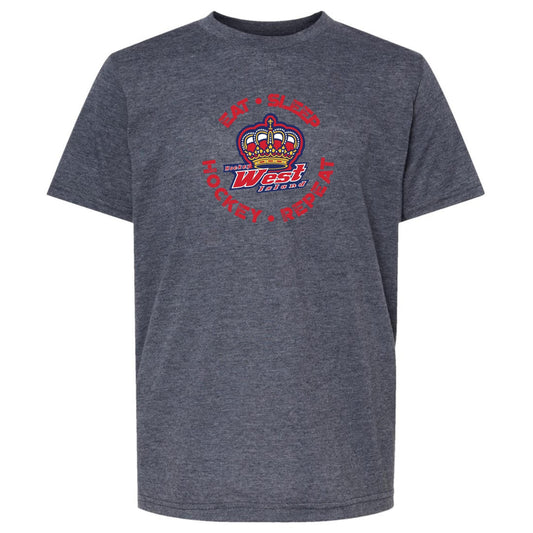 HWI Youth 'Eat, Sleep, Hockey, Repeat' T-shirt
