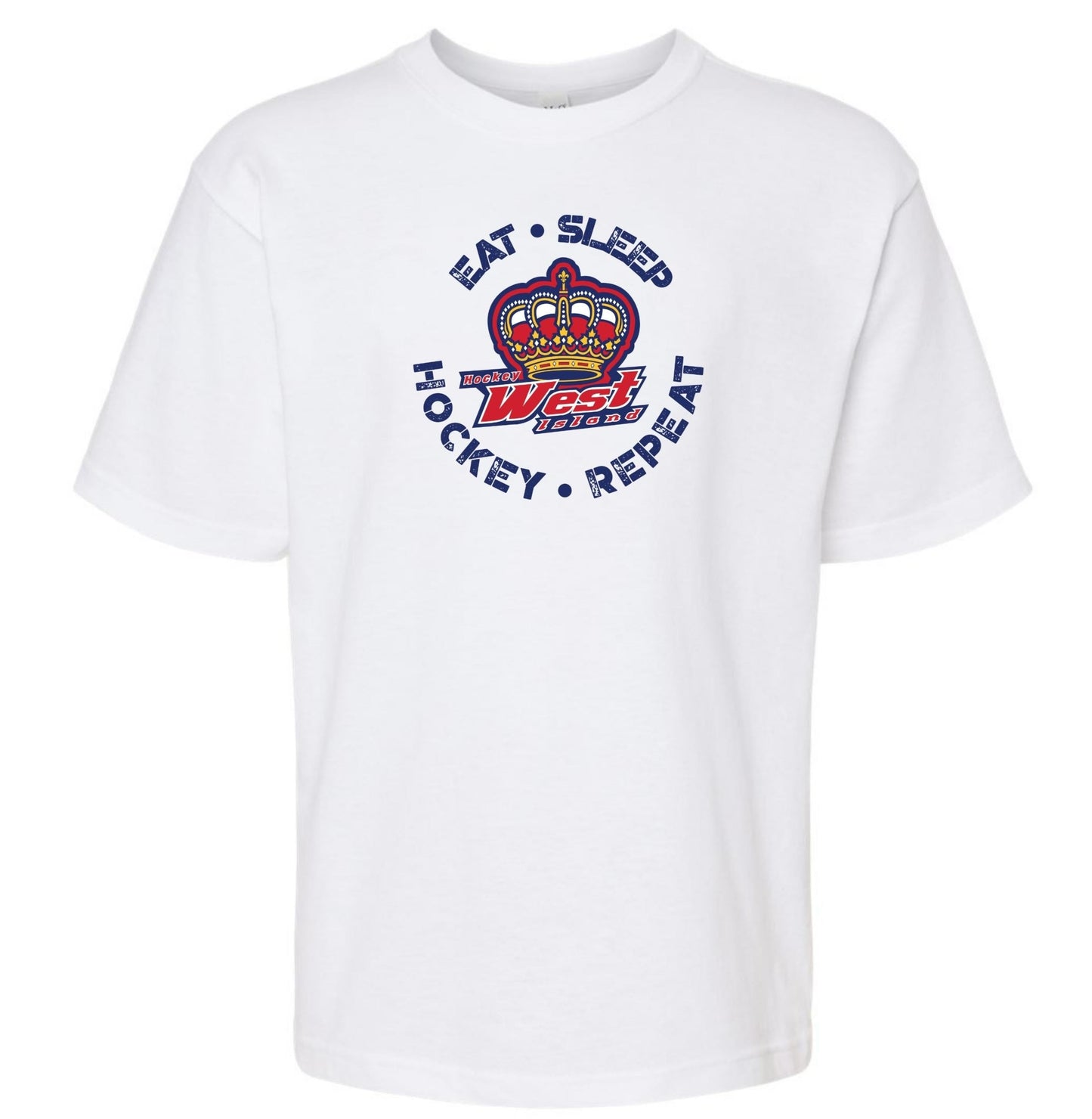 T-shirt HWI Jeunesse 'Manger, Dormir, Hockey, Répéter'