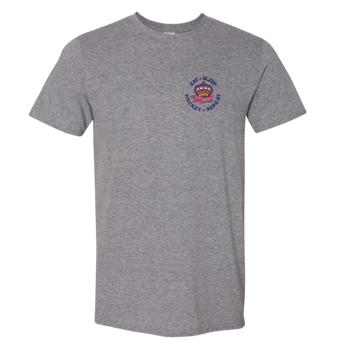 HWI Triblend T-shirt Adulte 'Manger, Dormir, Hockey, Répéter'