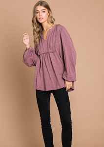 Chemise bohème à manches longues