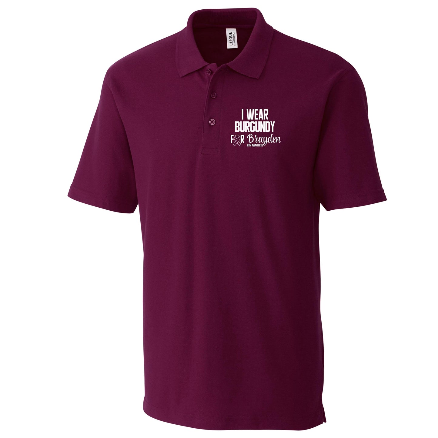 #teambrayden I Wear Burgundy Polo (Unisex)